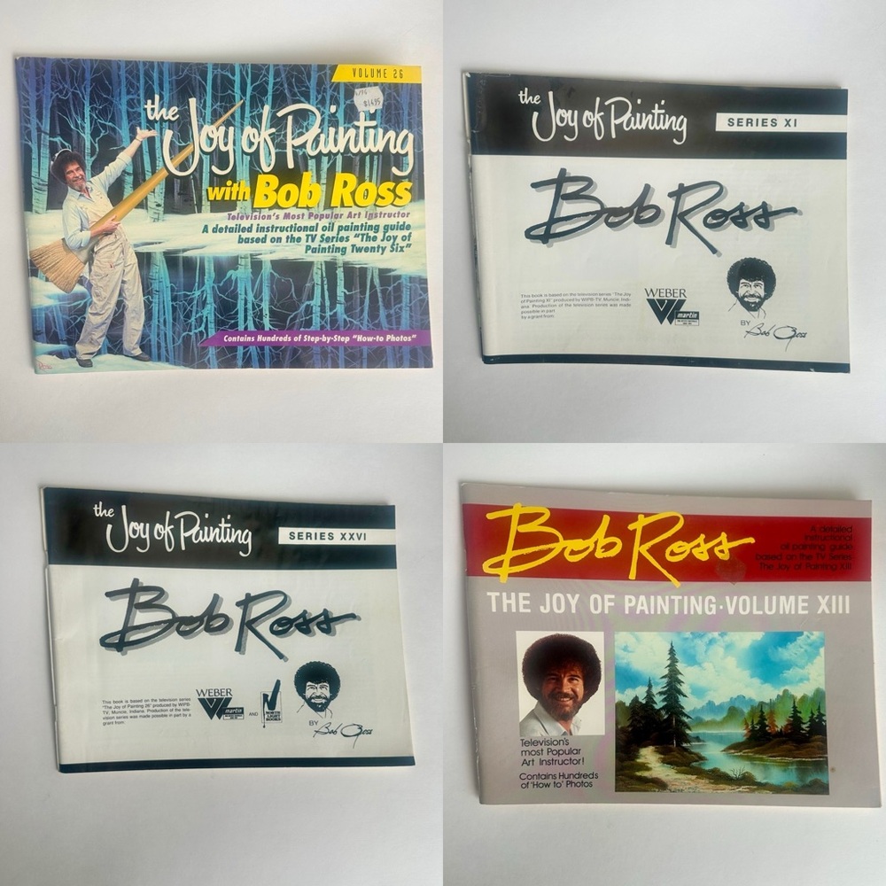 BOB ROSS The Joy of Painting, Vintage Lot of 4 Books